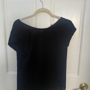 black top slightly sheer top